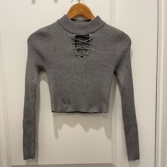 FASHION NOVA Cropped Ribbed Sweater - Picture 3 of 7